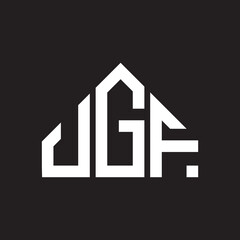JGF letter logo design on black background. JGF creative initials letter logo concept. JGF letter design. 