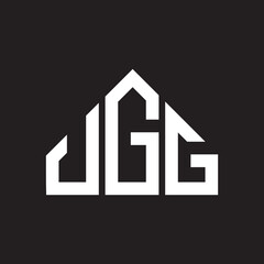 JGG letter logo design on black background. JGG creative initials letter logo concept. JGG letter design. 