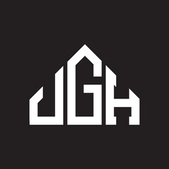 JGH letter logo design on black background. JGH  creative initials letter logo concept. JGH letter design.