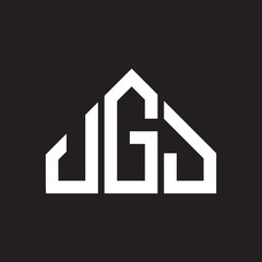 JGJ letter logo design on black background. JGJ creative initials letter logo concept. JGJ letter design. 