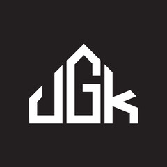 JGK letter logo design on black background. JGK creative initials letter logo concept. JGK letter design. 