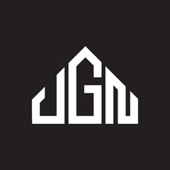 JGN letter logo design on black background. JGN  creative initials letter logo concept. JGN letter design.