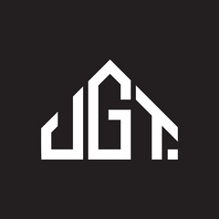 JGT letter logo design on black background. JGT creative initials letter logo concept. JGT letter design. 