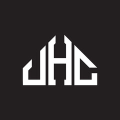 JHC letter logo design on Black background. JHC creative initials letter logo concept. JHC letter design. 