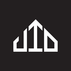 JIO letter logo design on Black background. JIO creative initials letter logo concept. JIO letter design. 