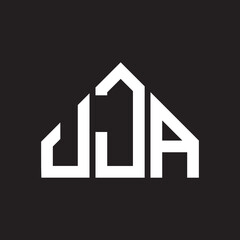 JJA letter logo design on Black background. JJA creative initials letter logo concept. JJA letter design. 