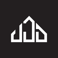 JJD letter logo design on Black background. JJD creative initials letter logo concept. JJD letter design. 