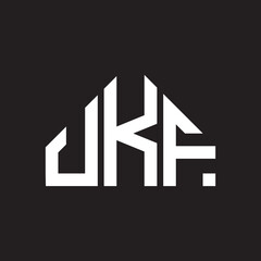 JKF letter logo design on Black background. JKF creative initials letter logo concept. JKF letter design. 