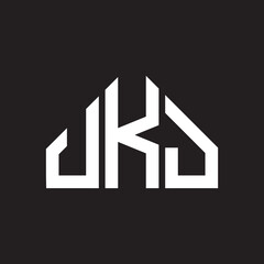 JKJ letter logo design on Black background. JKJ creative initials letter logo concept. JKJ letter design. 
