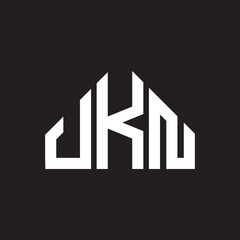 JKN letter logo design on Black background. JKN creative initials letter logo concept. JKN letter design. 