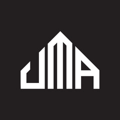 UMA letter logo design on black background. UMA  creative initials letter logo concept. UMA letter design.
