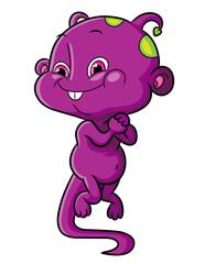 The cute alien with the happy expression