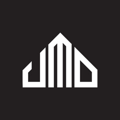 UMO letter logo design on black background. UMO  creative initials letter logo concept. UMO letter design.