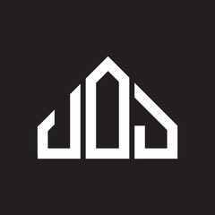 UOJ letter logo design on black background. UOJ  creative initials letter logo concept. UOJ letter design.