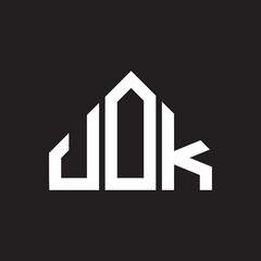 UOK letter logo design on black background. UOK  creative initials letter logo concept. UOK letter design.