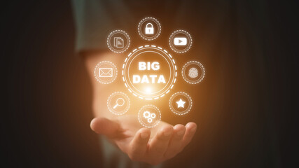 Big Data Analysis Analytics internet technology concept.