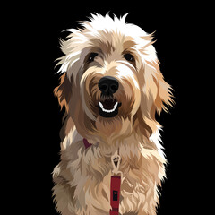 Dog vector colorful illustration