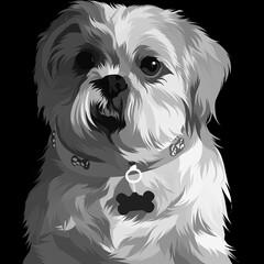 Dog vector colorful illustration