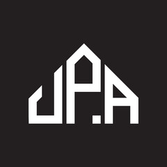 UPA letter logo design on black background. UPA  creative initials letter logo concept. UPA letter design.