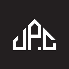 UPC letter logo design on black background. UPC  creative initials letter logo concept. UPC letter design.