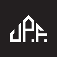UPF letter logo design on black background. UPF  creative initials letter logo concept. UPF letter design.