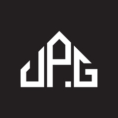 UPG letter logo design on black background. UPG  creative initials letter logo concept. UPG letter design.