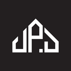 UPJ letter logo design on black background. UPJ creative initials letter logo concept. UPJ letter design. 