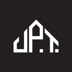 UPT letter logo design on black background. UPT  creative initials letter logo concept. UPT letter design.