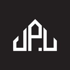 UPU letter logo design on black background. UPU  creative initials letter logo concept. UPU letter design.