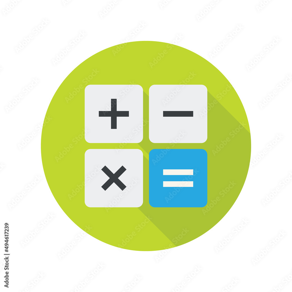 Poster calculator vector icon symbol design