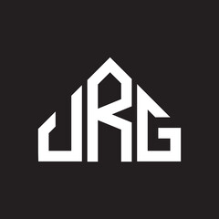 URG letter logo design on black background. URG  creative initials letter logo concept. URG letter design.