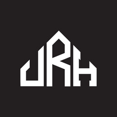URH letter logo design on black background. URH  creative initials letter logo concept. URH letter design.