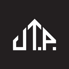 UTP letter logo design on black background. UTP  creative initials letter logo concept. UTP letter design.