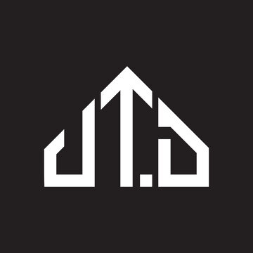 UTD letter logo design on black background. UTD  creative initials letter logo concept. UTD letter design.