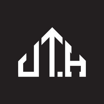 UTH letter logo design on black background. UTH  creative initials letter logo concept. UTH letter design.