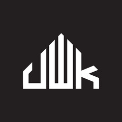 UWK letter logo design on black background. UWK  creative initials letter logo concept. UWK letter design.