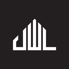 UWL letter logo design on black background. UWL  creative initials letter logo concept. UWL letter design.