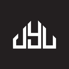 UYU letter logo design on black background. UYU  creative initials letter logo concept. UYU letter design.