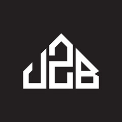 UZB letter logo design on black background. UZB  creative initials letter logo concept. UZB letter design.