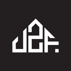 UZF letter logo design on black background. UZF  creative initials letter logo concept. UZF letter design.