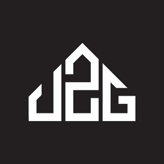 UZG letter logo design on black background. UZG  creative initials letter logo concept. UZG letter design.