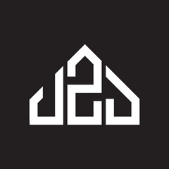 UZJ letter logo design on black background. UZJ creative initials letter logo concept. UZJ letter design. 