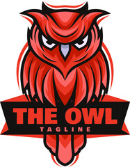 owl character mascot logo