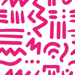 Seamless abstract pattern on white background. Vector doodle image. Graphic linear wallpaper.