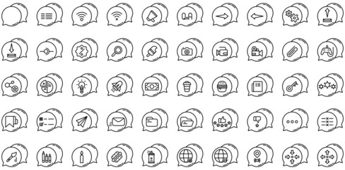 chat bubble icon set