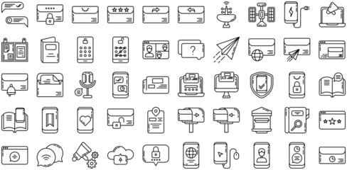 communication icon set