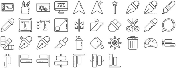 editor tools icon set