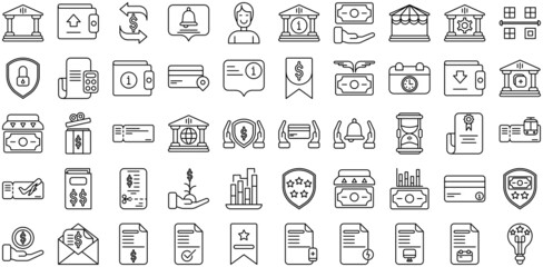 finance and business icon set