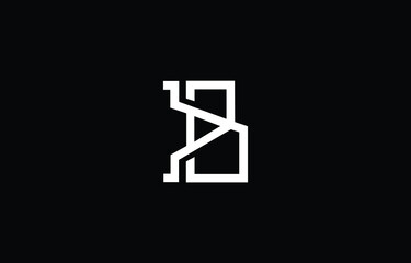 Abstract Digital Modern and unique letter B initials logo design