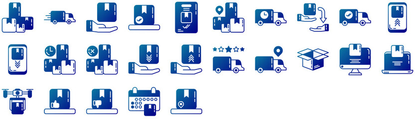 delivery icon set